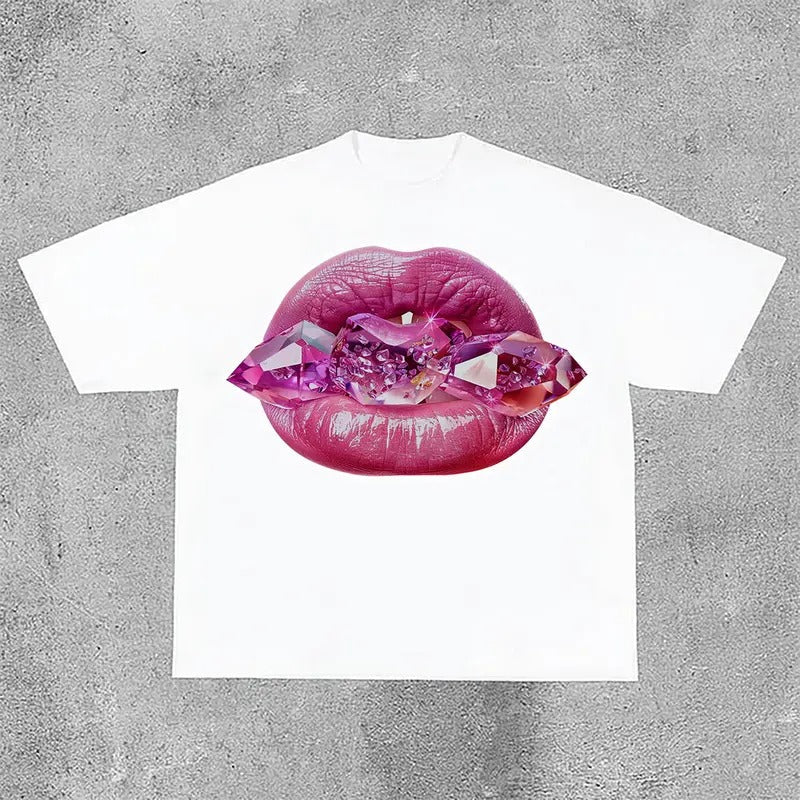 Sopula Sexy Jeweled Lips Print Cotton - Adult & Kids T-Shirts, Sweatshirts & Hoodies apparel design preview 1