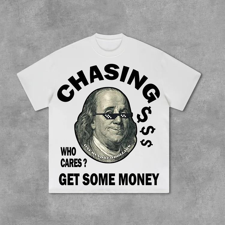 Sopula Vintage Chasing Money Print Cotton - Adult & Kids T-Shirts, Sweatshirts & Hoodies apparel design preview 1
