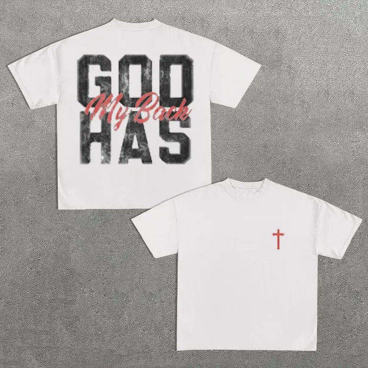 Sopula Vintage God Has My Back Cotton - Adult & Kids T-Shirts, Sweatshirts & Hoodies apparel design preview 1