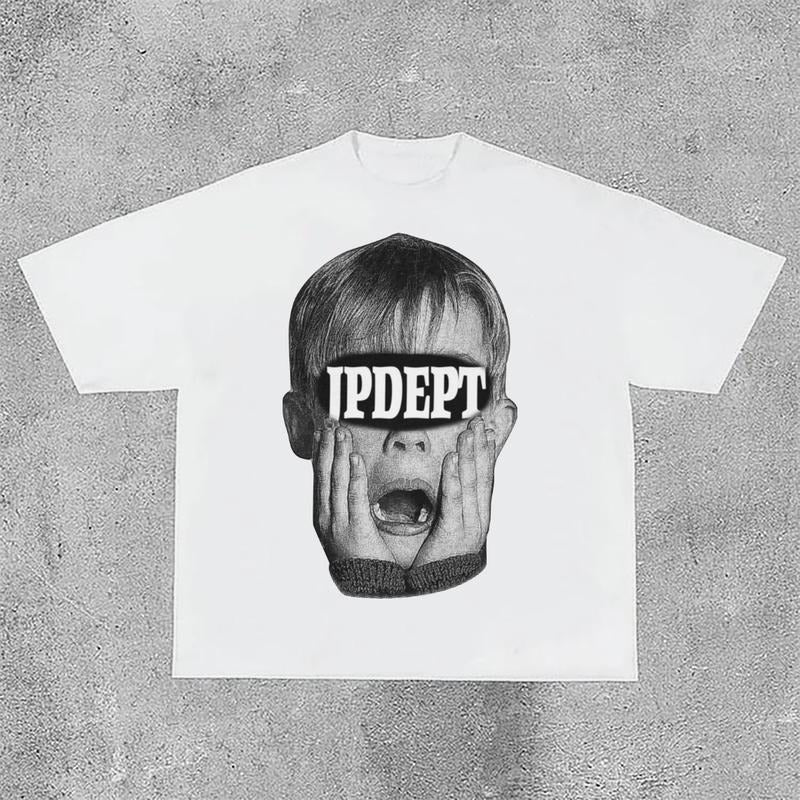 Sopula Vintage Horrified Boy Cotton - Adult & Kids T-Shirts, Sweatshirts & Hoodies apparel design preview 1
