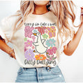 Sorry I'M Late I Was Dilly Dallying Goose Floral - Adult & Kids T-Shirts, Sweatshirts & Hoodies apparel design preview 1