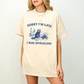 Sorry I'M Late I Was Spiralling Funny Raccoon Vintage - Adult & Kids T-Shirts, Sweatshirts & Hoodies apparel design preview 1