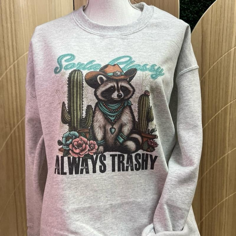 Sorta Classy Always Trashy Short Sleeve - Adult & Kids T-Shirts, Sweatshirts & Hoodies apparel design preview 1