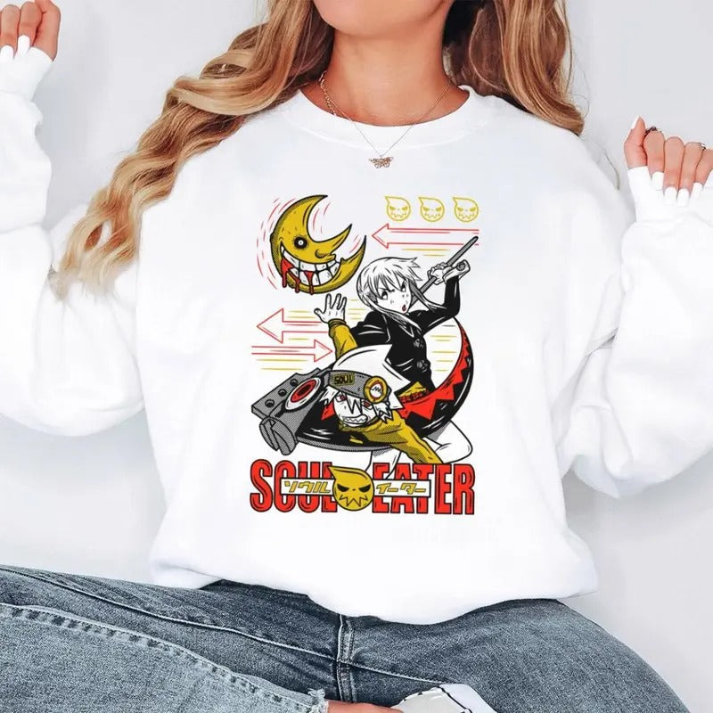 Soul Eater Death Kid Japanese Anime Manga Retro Bring - Adult & Kids T-Shirts, Sweatshirts & Hoodies apparel design preview 1