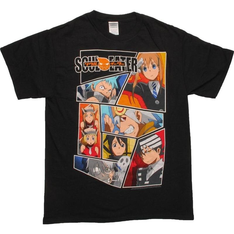 Soul Eater Multi Character Panel Retro Bring Back - Adult & Kids T-Shirts, Sweatshirts & Hoodies apparel design preview 1