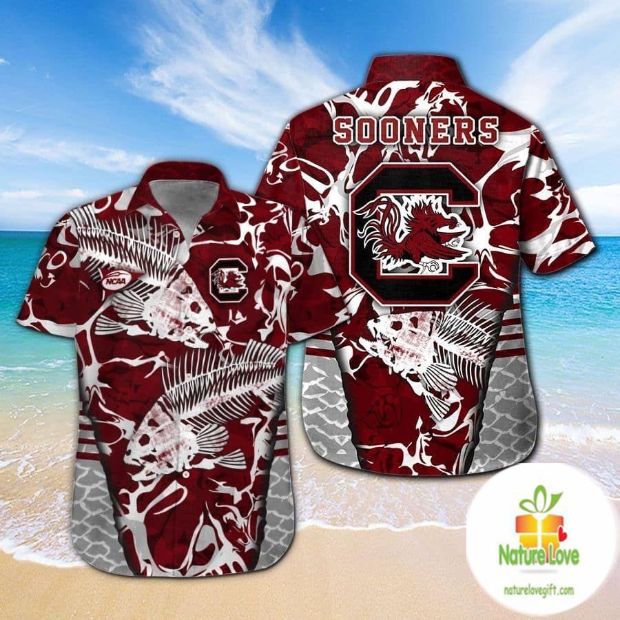 Gamecocks Hawaiian South Carolina Fishing Button Up - Adult & Kids T-Shirts, Sweatshirts & Hoodies apparel design preview 1