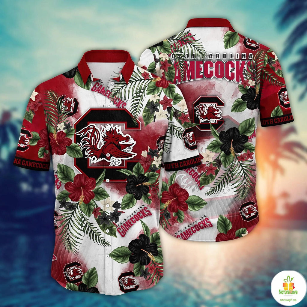 South Carolina Gamecocks NCAA Hawaiian Summer Aloha - Adult & Kids T-Shirts, Sweatshirts & Hoodies apparel design preview 1