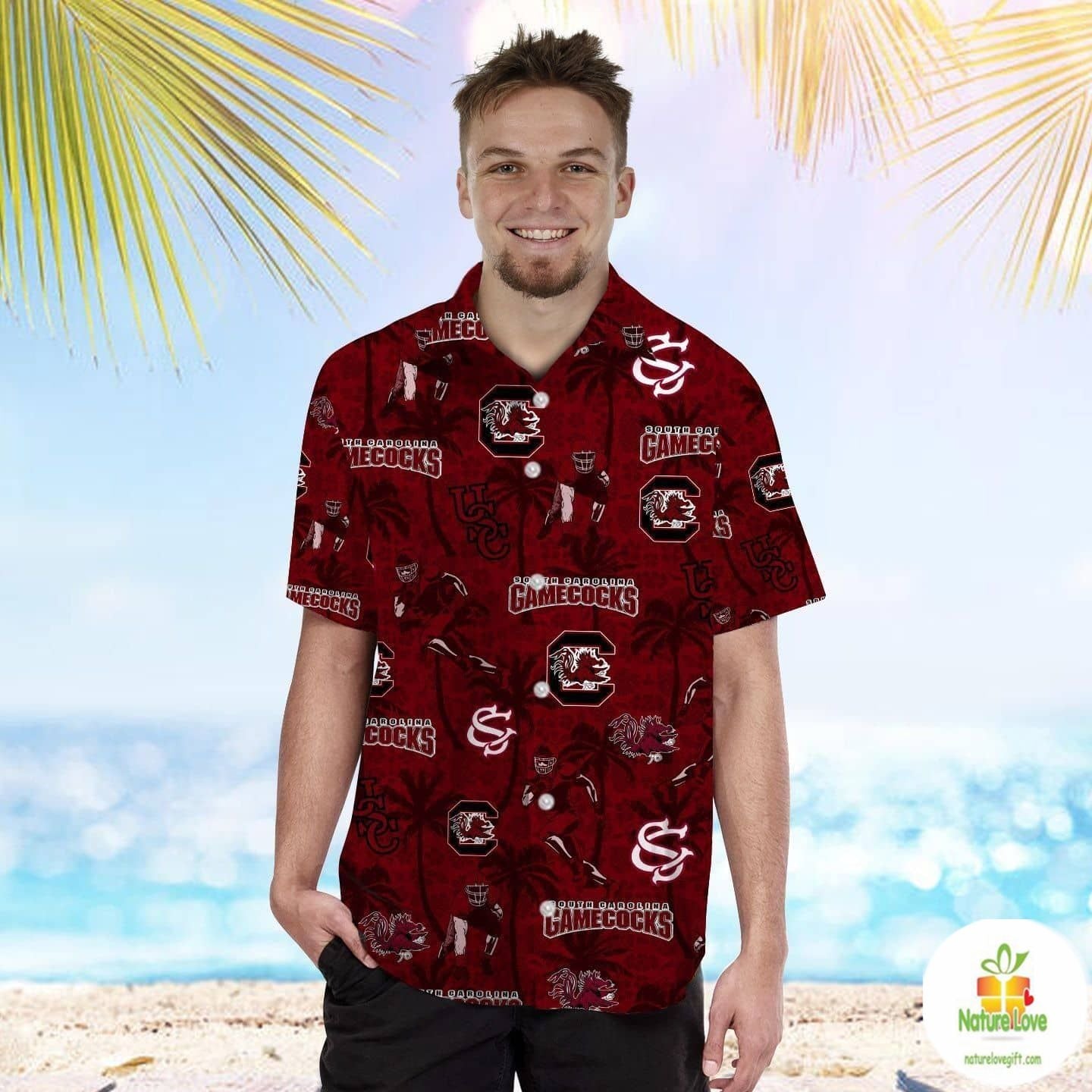 Personalized South Carolina Gamecocks Hawaiian - Adult & Kids T-Shirts, Sweatshirts & Hoodies apparel design preview 1
