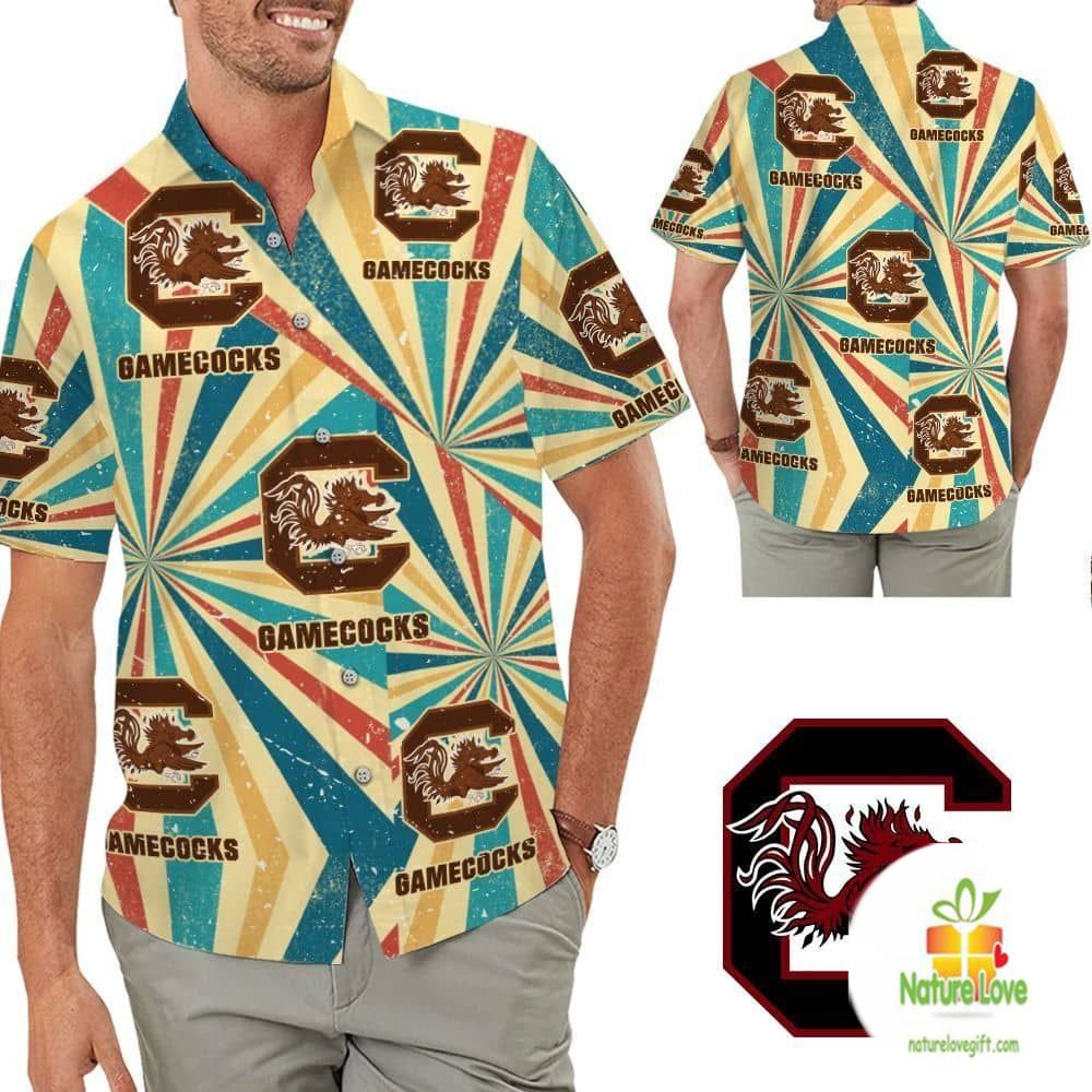 South Carolina Gamecocks Vintage Hawaiian Aloha - Adult & Kids T-Shirts, Sweatshirts & Hoodies apparel design preview 1