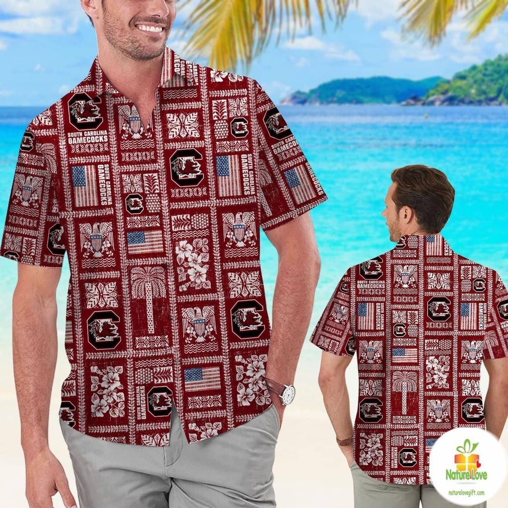 South Carolina Gamecocks Hawaiian Summer Aloha - Adult & Kids T-Shirts, Sweatshirts & Hoodies apparel design preview 1