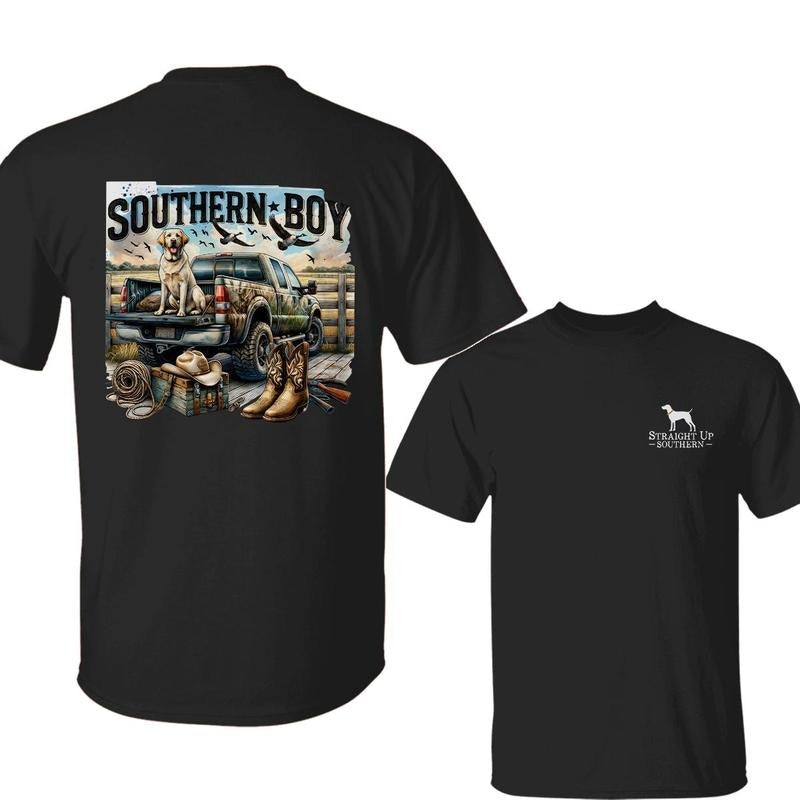 Southern Boy Country Truck Straight Up Cowboy Gear - Adult & Kids T-Shirts, Sweatshirts & Hoodies apparel design preview 1