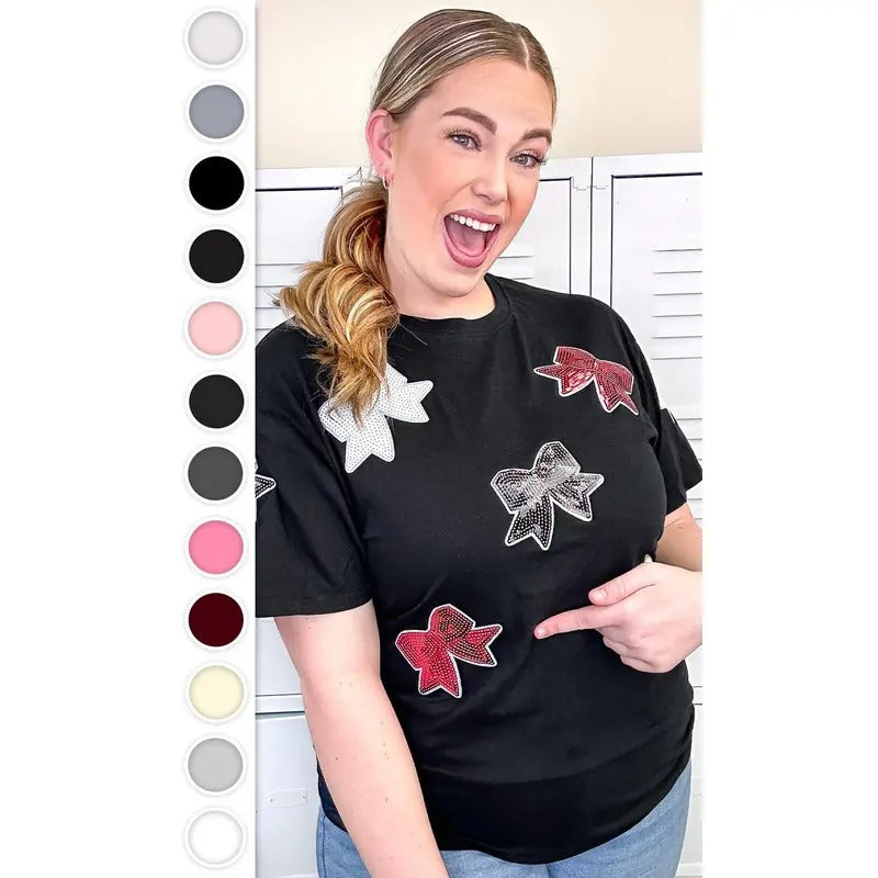 Sparkle Sequin Bow - Adult & Kids T-Shirts, Sweatshirts & Hoodies apparel design preview 1