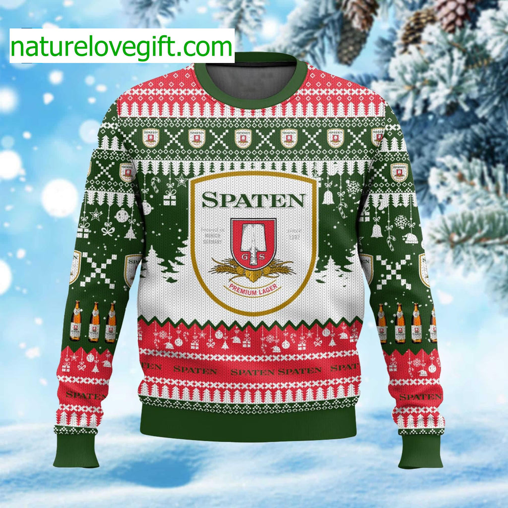 Spaten German Beer Ugly Christmas Sweater - Holiday Gift product image