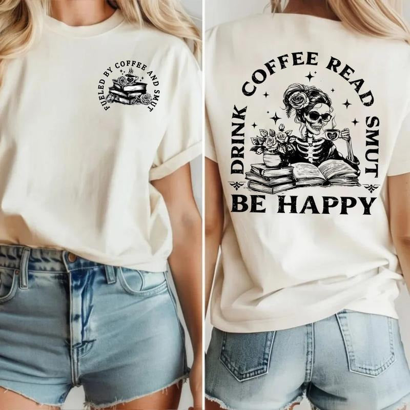 Spicy Book Fueled Coffee Smut Double Sided Lovers - Adult & Kids T-Shirts, Sweatshirts & Hoodies apparel design preview 1