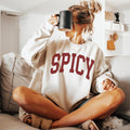 Spicy Varsity Funny Gifted Her Sarcastic Sassy Cute - Adult & Kids T-Shirts, Sweatshirts & Hoodies apparel design preview 1
