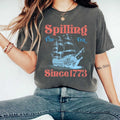 Spilling Tea Since 1773 4th July Patriotic Usa Boston - Adult & Kids T-Shirts, Sweatshirts & Hoodies apparel design preview 1