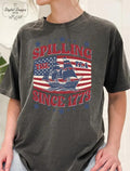 Spilling Tea Since 1773 Funny 4th July Independence - Adult & Kids T-Shirts, Sweatshirts & Hoodies apparel design preview 1
