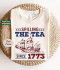 Spilling Tea Since 1773 History Teacher Funny Lover - Adult & Kids T-Shirts, Sweatshirts & Hoodies apparel design preview 1
