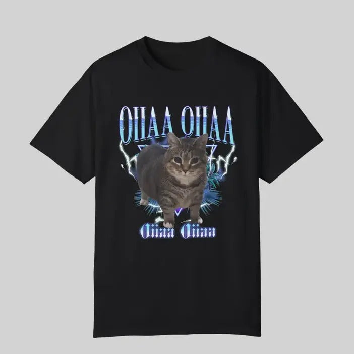 Spining Cat Meme Oiiaa Brainrot Uiia - Adult & Kids T-Shirts, Sweatshirts & Hoodies apparel design preview 1