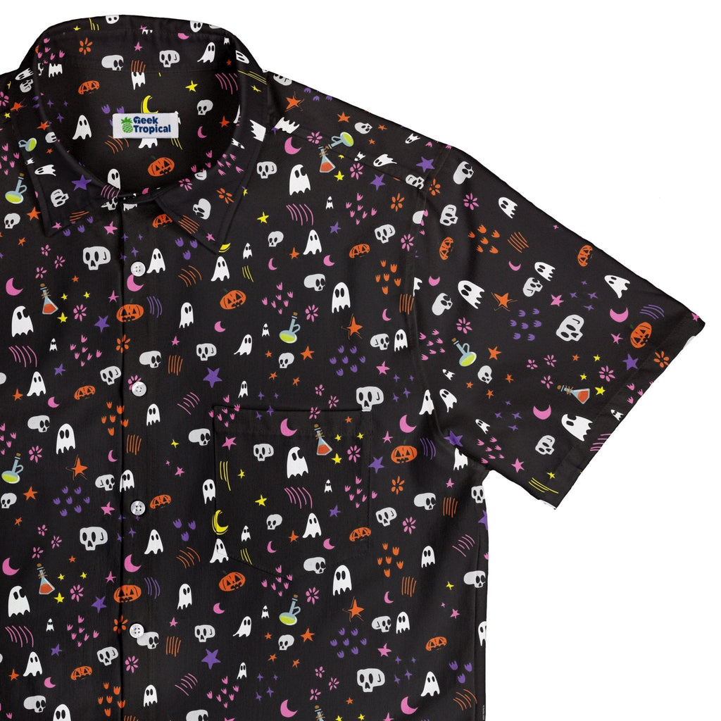 Spooky Doodles Button Up - Adult & Kids T-Shirts, Sweatshirts & Hoodies apparel design preview 1