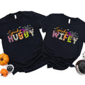Spooky Hubby Wifey Cute Halloween Couple Matching - Adult & Kids T-Shirts, Sweatshirts & Hoodies apparel design preview 1