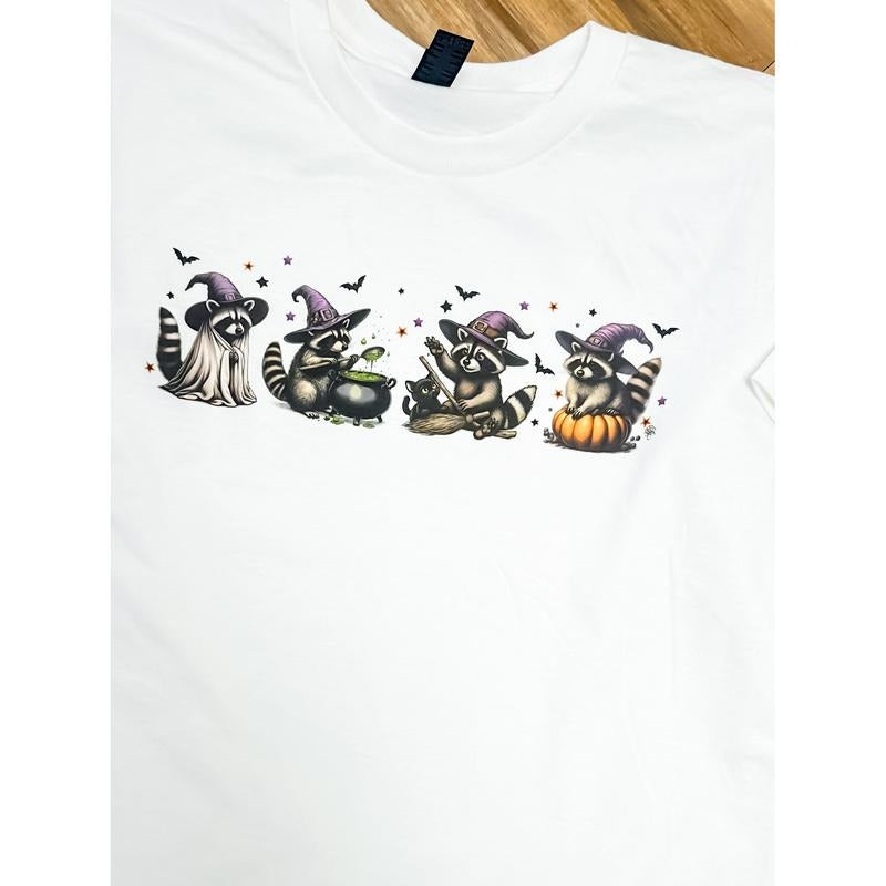 Spooky Raccoons Top - Adult & Kids T-Shirts, Sweatshirts & Hoodies apparel design preview 1