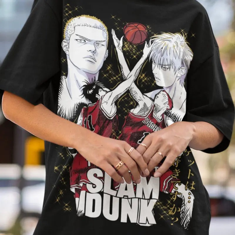 Sport 90s Anime Lovers Basketball Otaku Ropa Slam - Adult & Kids T-Shirts, Sweatshirts & Hoodies apparel design preview 1