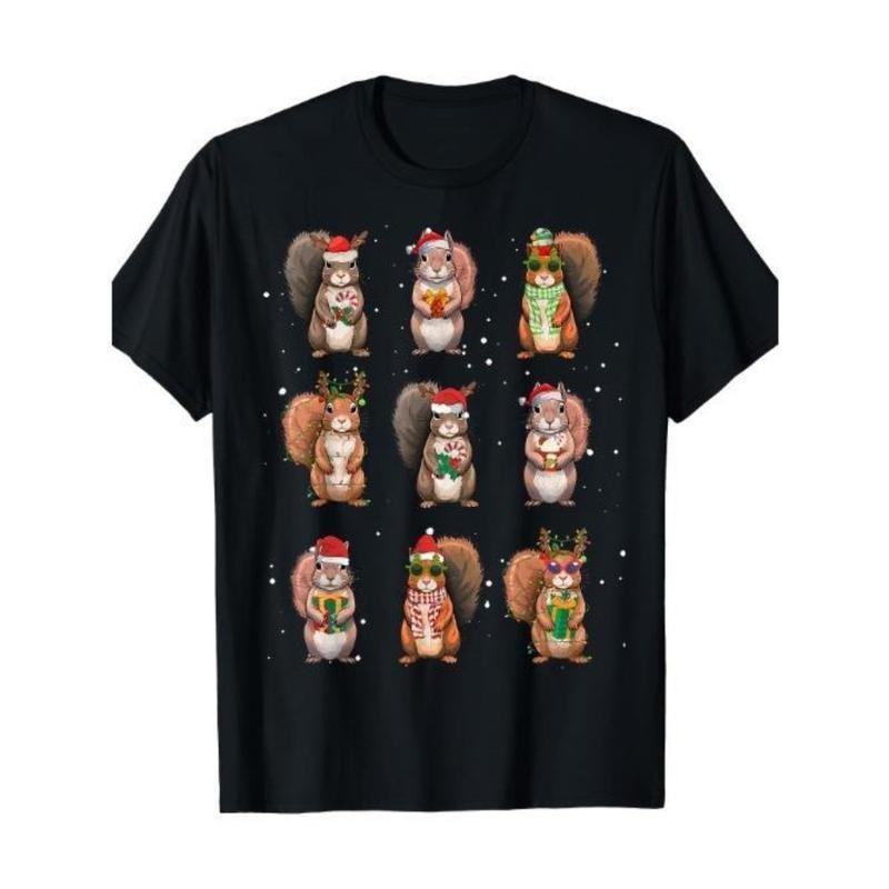 Squirrel Lights Decorated Fun Lover Made USA - Adult & Kids T-Shirts, Sweatshirts & Hoodies apparel design preview 1