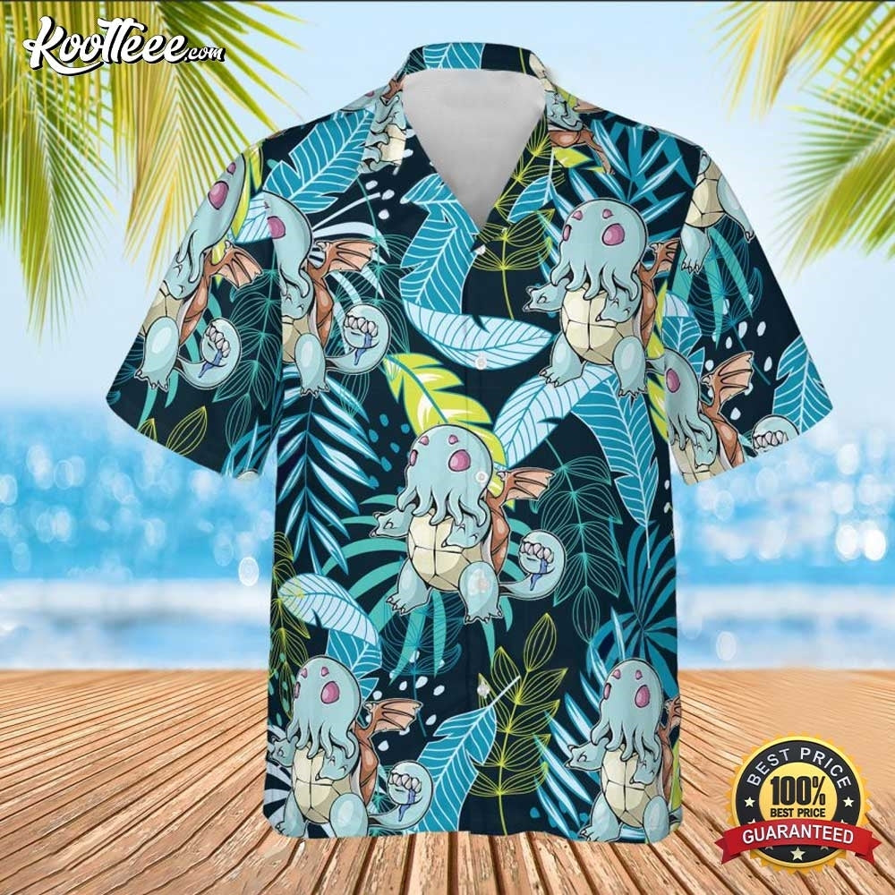 Squirtle Cthulhu Squirthulhu Tropical Hawaiian - Adult & Kids T-Shirts, Sweatshirts & Hoodies apparel design preview 1