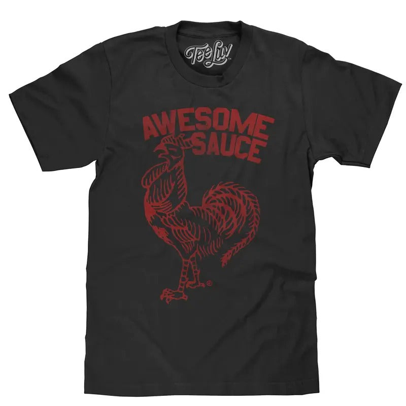 Sriracha Awesome Sauce Black - Adult & Kids T-Shirts, Sweatshirts & Hoodies apparel design preview 1