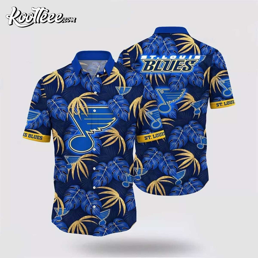 St Louis Blues Tropical Motifs Hawaiian - Adult & Kids T-Shirts, Sweatshirts & Hoodies apparel design preview 1