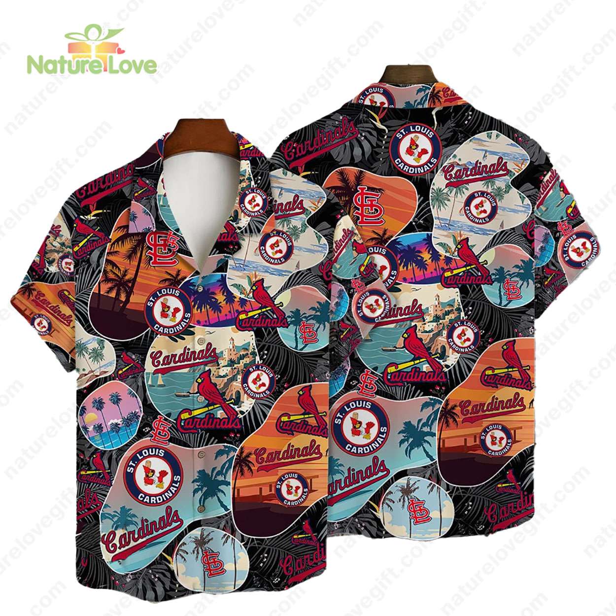 St. Louis Cardinals Beach Scenery Vintage MLB - Adult & Kids T-Shirts, Sweatshirts & Hoodies apparel design preview 1