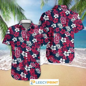 St Louis Cardinals Hawaiian Tropical Red Flower, - Adult & Kids T-Shirts, Sweatshirts & Hoodies apparel design preview 1