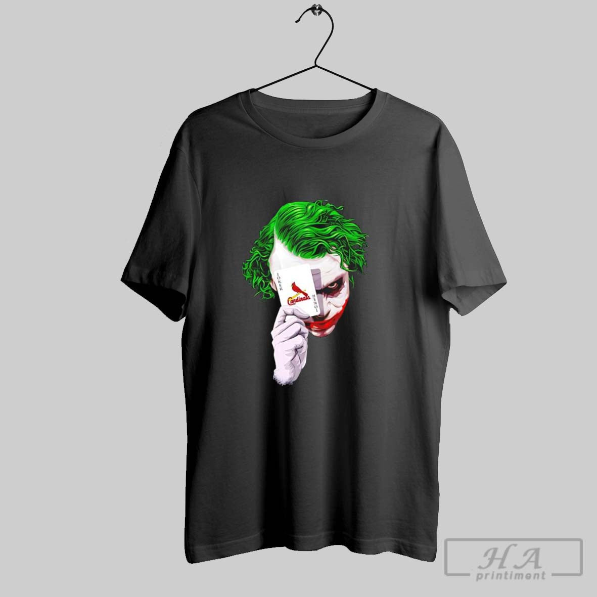 St Louis Cardinals Joker Card - Adult & Kids T-Shirts, Sweatshirts & Hoodies apparel design preview 1