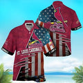 St Louis Cardinals MLB American Flag Hawaiian - Adult & Kids T-Shirts, Sweatshirts & Hoodies apparel design preview 1