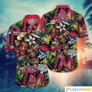 St Louis Cardinals MLB Flower Hawaii For Fans, - Adult & Kids T-Shirts, Sweatshirts & Hoodies apparel design preview 1