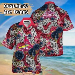 St Louis Cardinals MLB Leopard Rose Hawaiian - Adult & Kids T-Shirts, Sweatshirts & Hoodies apparel design preview 1