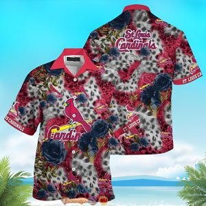 St Louis Cardinals MLB Leopard Rose Hawaiian Saleoff, - Adult & Kids T-Shirts, Sweatshirts & Hoodies apparel design preview 1
