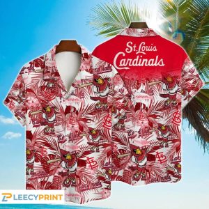 St Louis Cardinals MLB Mascot Hibiscus Pattern - Adult & Kids T-Shirts, Sweatshirts & Hoodies apparel design preview 1