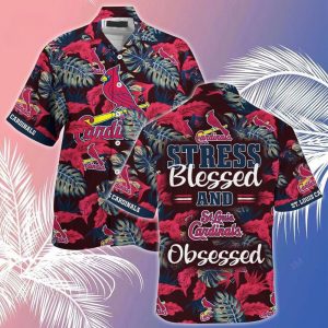 St Louis Cardinals MLB Stress Blessed Obsessed - Adult & Kids T-Shirts, Sweatshirts & Hoodies apparel design preview 1