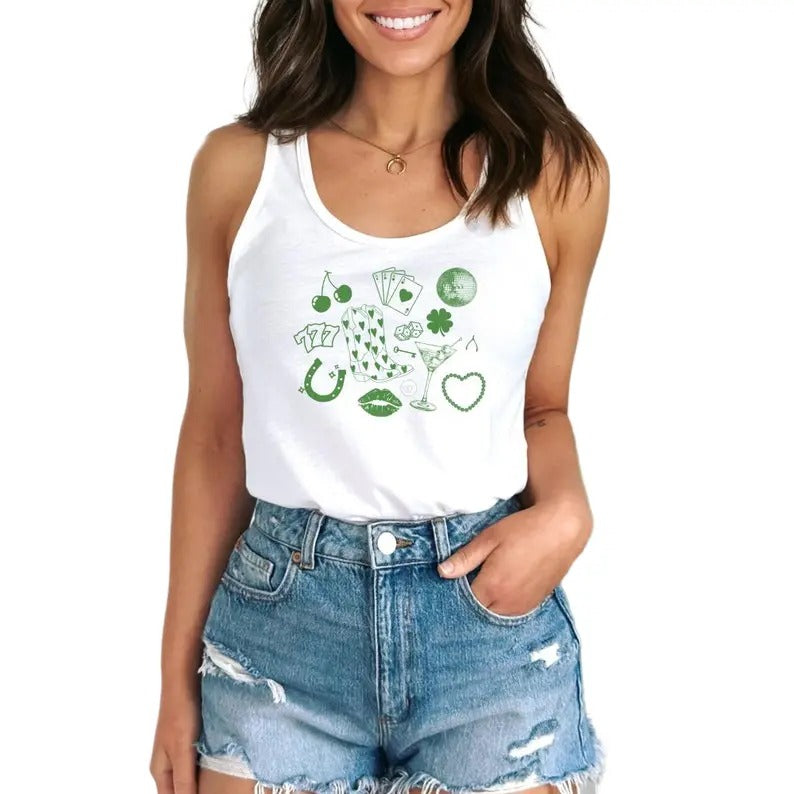 St Patricks Day Pattys Tank Top Lucky Paddys Drinking - Adult & Kids T-Shirts, Sweatshirts & Hoodies apparel design preview 1