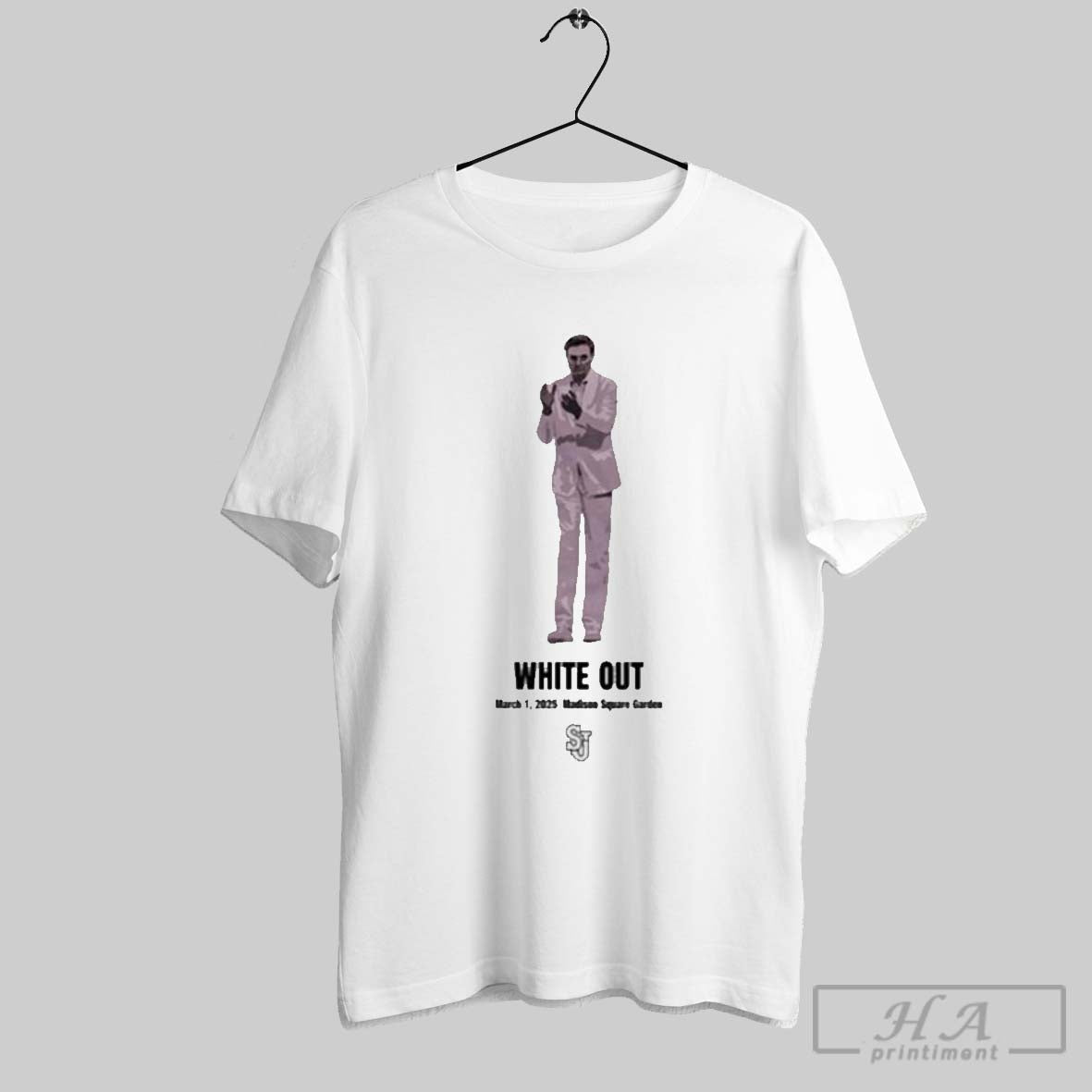 St Johns White Out March 1 2025 Madison Square Garden - Adult & Kids T-Shirts, Sweatshirts & Hoodies apparel design preview 1