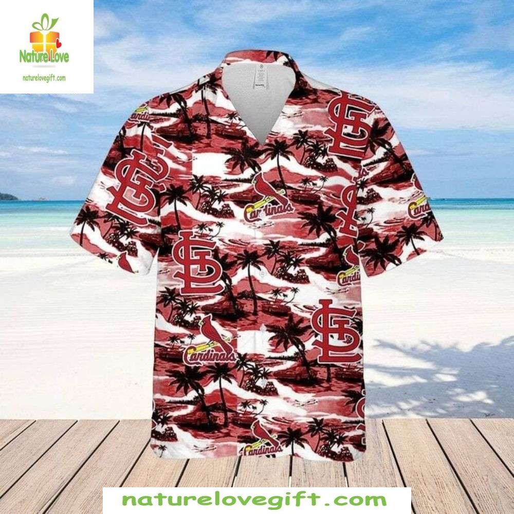 St Louis Cardinals Hawaiian Sunset Palm Silhouette - Adult & Kids T-Shirts, Sweatshirts & Hoodies apparel design preview 1