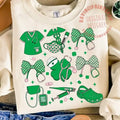 St. Patricks Day Nurse St.Patricks Coquette Shamrock - Adult & Kids T-Shirts, Sweatshirts & Hoodies apparel design preview 1