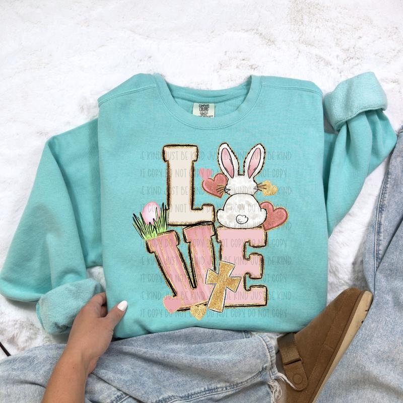 Stacked Love Bunny DTF Transfers THIS IS NOT - Adult & Kids T-Shirts, Sweatshirts & Hoodies apparel design preview 1