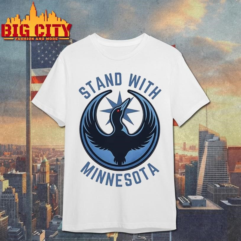 Stand With Minnesota Loon North Star - Adult & Kids T-Shirts, Sweatshirts & Hoodies apparel design preview 1