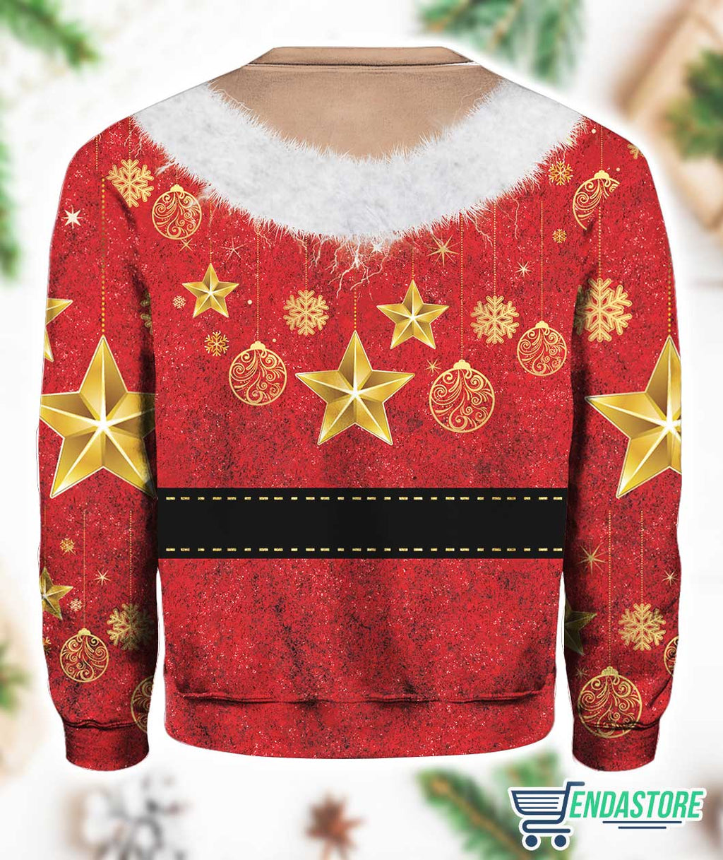 Star On Santa Boobs 3D Ugly Christmas Sweater - Holiday Gift product image 4