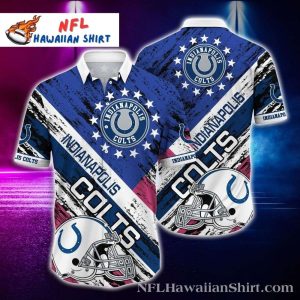 Star-Spangled Indianapolis Colts Charge Vibrant - Adult & Kids T-Shirts, Sweatshirts & Hoodies apparel design preview 1