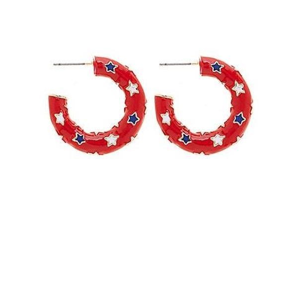 Star Studded Hoop Earrings - Adult & Kids T-Shirts, Sweatshirts & Hoodies apparel design preview 1