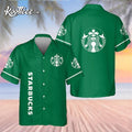 Starbucks Basic Printed Green Hawaiian - Adult & Kids T-Shirts, Sweatshirts & Hoodies apparel design preview 1
